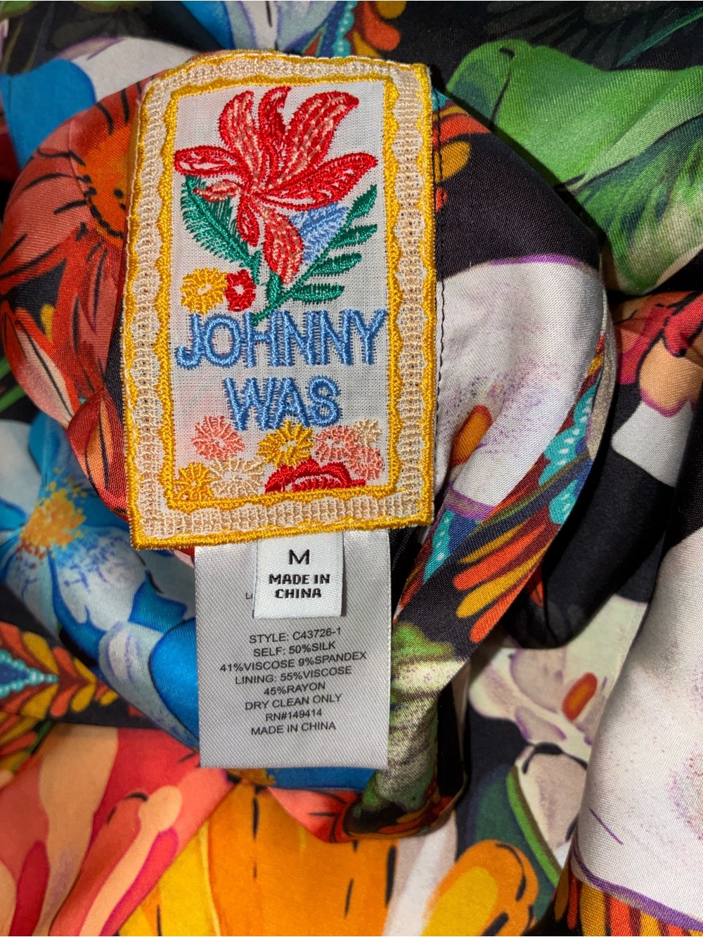 NWT JOHNNY WAS Harmony Kimono Reversible Zaria Dress Cover up size M pockets - Picture 13 of 13